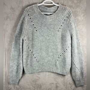 GAP XL Extra Large Wool Blend Sweater Brushed Pointe Heather Gray